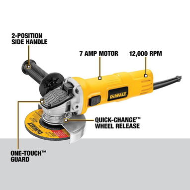 Pulidora DeWALT DWE4011 4-1/2' (115mm) 7A (850W) 12000RPM 110V/60Hz protección ONE-TOUCH Nueva en caja Tf: 53394893 - 6/6