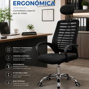 Silla de oficina con reposacabeza 🌺 - Img 54535506