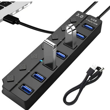 Regleta USB 7 puertos 3.0 con cable de alimentación de 5 volt - Img 121653710