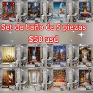 Set de baño 5 piezas tema Navideño - Img 57637564