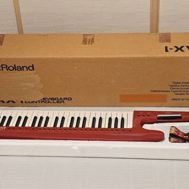 Roland AX-1 Red Keyboard Keytar MIDI Controller Musical Instrument 45-Key Used - Img 124458146