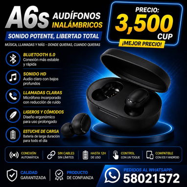 Audífonos inalámbricos con banco de energía - Img 121860658