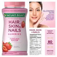 Multivitaminas en gomitas para el cuidado de las uñas, piel y cabello reforzadas con biotin, Pomo de 80 gomitas - Img 48090973