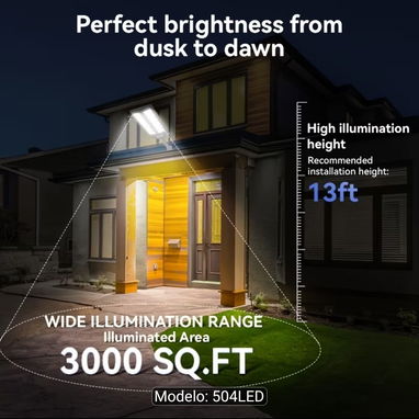 Lámpara Solar LED Exterior - 4/5