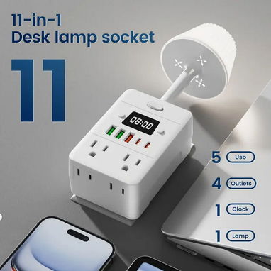 Tomacorriente Inteligente con Lámpara y Reloj Digital - Img 122634550