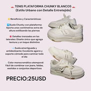 👟 Tenis Plataforma Blancos Estilo Chunky – $25 USD - Img 56970934