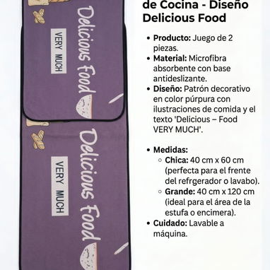 Alfombras de cocina Set de 2 piezas - Img 125234946