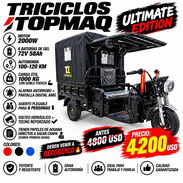 Triciclos TOPMAQ motor 2000W, autonomía 100-120 Km. Carga útil 1000 Kg, colores 🔴🔵⚫️ - Img 58088612