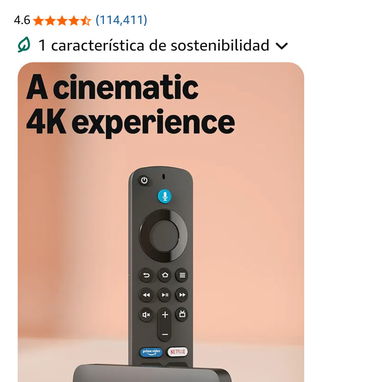 Dispositivo Fire Tv 4K, de uso. - 2/3
