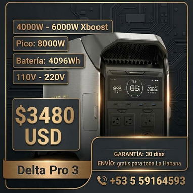 ⚡ ¡MÁXIMA POTENCIA ECOFLOW! ☀️ 🚚 ¡ENVÍO GRATIS A TODA LA HABANA! 💨 - 4/4