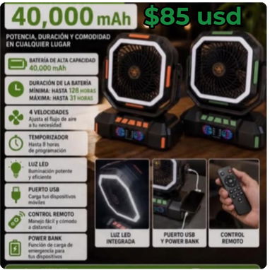 Ventiladores recargables - 2/3