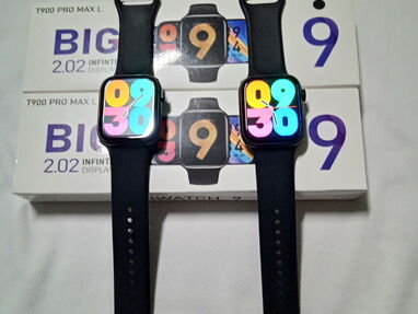 Relojes inteligentes T 900 pro max alta gama nuevo en su caja colores 🌈 negros y blancos - Img 64247514