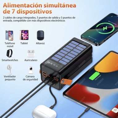 Power bank 80000 mah con Panel solar - 3/3