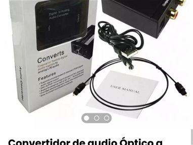 Convertidor de audio ÓPTICO a RCA/ Adaptador de audio RCA para optico/ audio óptico digital audio RCA/ Audio óptico- RCA - Img 62384120