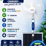 Ventilador recargable con panel solar batería de litio 18 000 mAh - Img 56340257