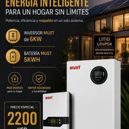 Inversor SUN 5K (110V- 48v) con Bateria 5K (51.2V 100Ah) - 2100 USD - Img 55848787