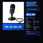 Hoco L25 Bright - Micrófono USB de escritorio con monitorización y silencio con un clic VPT -0190 - Img 57891150