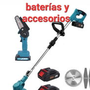 Chapiadora + moto sierra inalámbrica con dos baterías y un cargador auto volt - Img 55018285