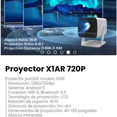 Proyector X1AR 720P. Altavoz integrado - 5/6