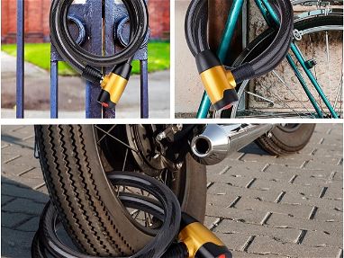 Candados de cable para moto bicimotos bicicletas con dos llaves - Img main-image