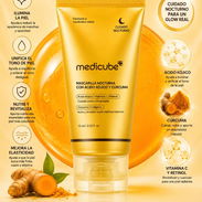 💛✨ MEDICUBE KOJIC ACID TURMERIC MASK ✨ 🌙 Mascarilla nocturna antimanchas 🍋 Ácido kójico + cúrcuma + vitamina C ✨ Ayu - Img 57975606