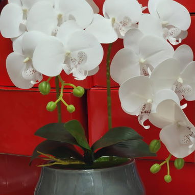 Flores artificiales orquídeas en maceta 🔰 40 cm de alto 24 USD - 2/2