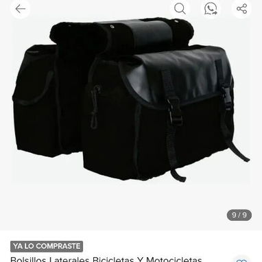 Para cargar en las motos y bicicletas, bolsas laterales en las fotos sus medidas nuevas en su estuche - Img 123962706