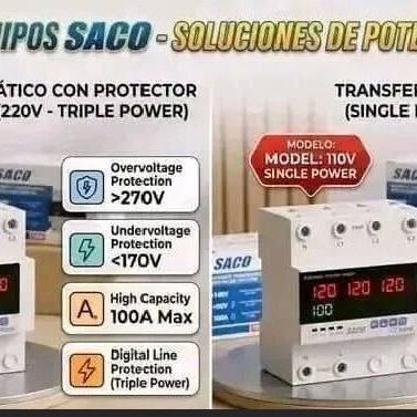 ATS TRANFER DIGITAL AUTOMÁTICO CON PROTECTOR DE VOLTAJE ⚡ - 4/4