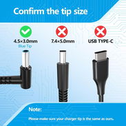 Cargador de 45 W compatible con cargador de portátil HP Punta azul 4.5 3.0 mm 53274327 - Img 56634123