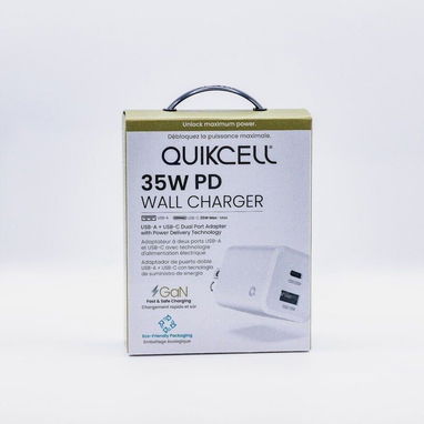 Cargador de Pared Quikcell 35W PD (USB-C + USB-A) - Img 117725659