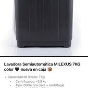Lavadora semiautomática MILEXUS 7kg nueva en caja - Img 54439539