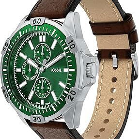 Reloj FOSSIL Garrett Mod. FS6147 CRONÓGRAFO CUARZO JAPONÉS Caja 44mm en acero inoxidable, manillas en cuero legítimo NEW - Img 124059066