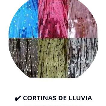 Cortinas de lluvia, estrellita, y a cuadros para cumpleaños - Img 109033510