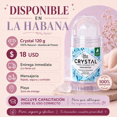 Piedra grande Crystal Essence desodorante de alumbre 120 gramos - Img 125208473