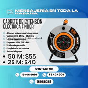 ⚡ CARRETE DE EXTENSIÓN ELÉCTRICA FINDER CON 4 TOMAS 💰 50M: PRECIO: 55 USD 💰 25M: PRECIO: 40 USD - Img 57078487