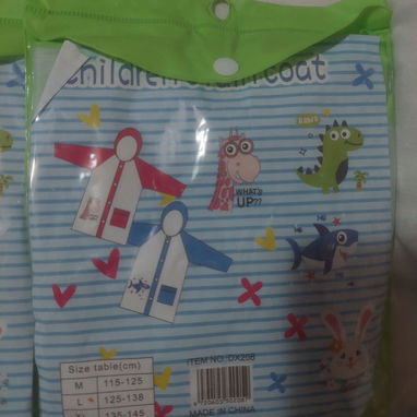 Capas de agua de color entero verde, para niñas y niños tallas L y XL - 2/2
