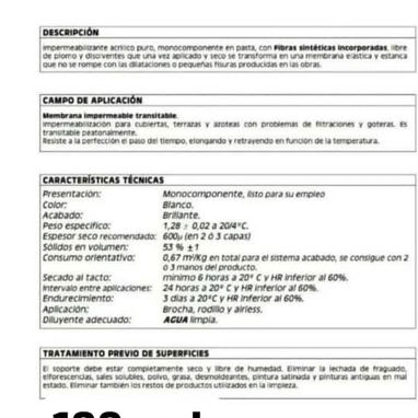 Impermeable euroquimica transitable antigoteras euroquimica 15 litros con fibras incorporadas no necesita mallas importa - Img 123697390