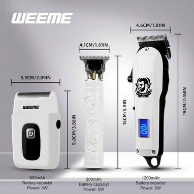 Combo marca WEEME de maquina pelar, rasuradora y trimmer totalmente nuevo en caja - 2/3