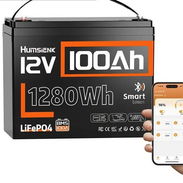 Bateria Inteligente Humsienk LiFePO4 12V 100Ah 1280Wh Bluetooth P0752-AV004 - Img 57704685