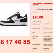 TENIS NIKE AIR FORCE  NEGRO Y BLANCO - Img 54839300