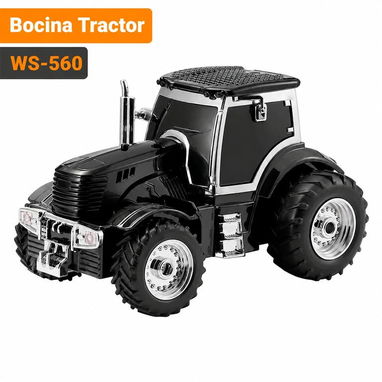 Bocina Bluetooth Tractor WS-560 - Parlante Portátil 12 W con Luz LED, FM, USB y TF, Color Rojo en 43 usd - 2/2