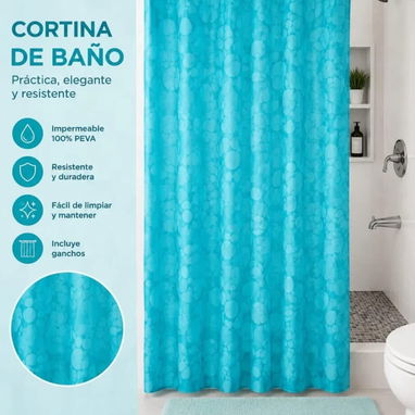Cortinas de baño con sus ganchos. Splash Collection - 3/4