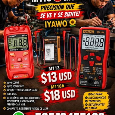 🔥🔧 ¡JUKONES Y MULTÍMETROS ANENG! 🔧🔥 ⚡ ¡La herramienta que necesitas para tus trabajos eléctricos! ⚡ Tenemos disponib - 2/4