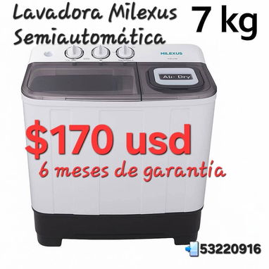 Lavadora milexus de 8kg con 6 meses de garantía y más (factura mensajería garantía) 53220916 - Img 116180451