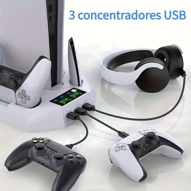 Soporte y estación de refrigeración para PS5 (Blanco) | PS5 | Sin batería | Con garantía | videojuegoshabana.com - Img 122924407