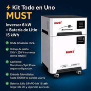 *Conjunto todo en 1 MUST* *Inversor Must de 6kw con batería de 15 kw* - Precio 3650 USD ⬇️ Garantía 1 mes - Img 58109420