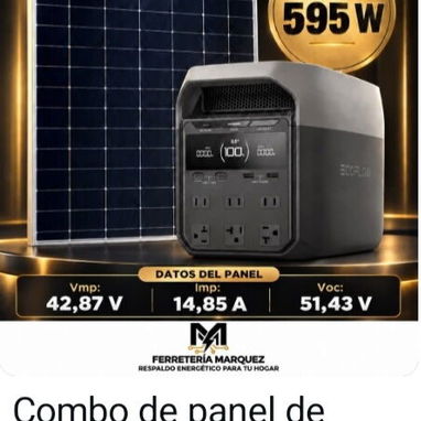 ECOFLOW, PANEL SOLAR, CABLES - 7/10