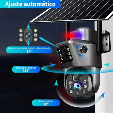 Cámara de seguridad Solar/8MPX/ Alarma luminosa y voz. - Img 123665139