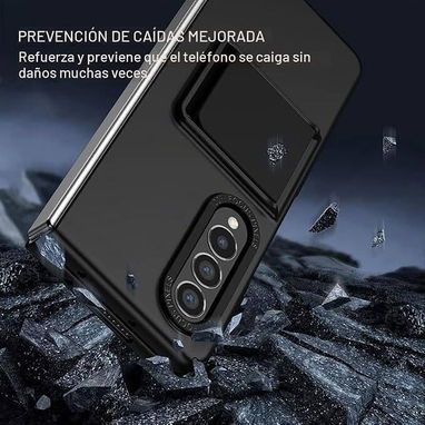 🪷Asuwish Funda para Samsung Galaxy Z Fold 3 5G – Negro🪷 - 3/6