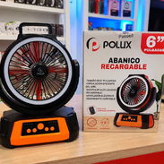 🏚️VENTILADOR RECARGABLE COLOR NARANJA MARCA POLUX 👉POSEE GANCHO DE SOPORTE 👉CARGA EL TELÉFONO, A 40 USD. - Img 55358388
